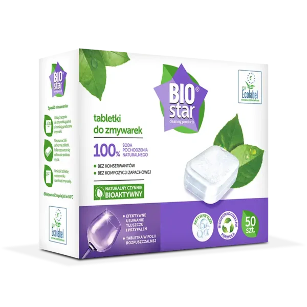BIOstar Ekologiczne tabletki do zmywarki cleaning products 50 szt