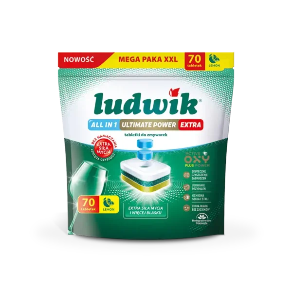 Ludwik All in 1 Ultimate Power Extra tabletki do zmywarek 70 szt. Lemon