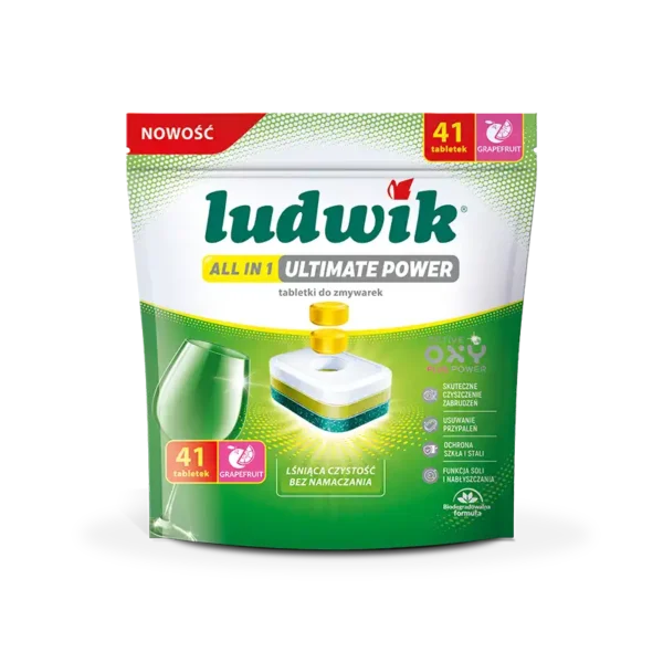 Ludwik All in 1 Ultimate Power tabletki do zmywarek 41 szt. Grapefruit
