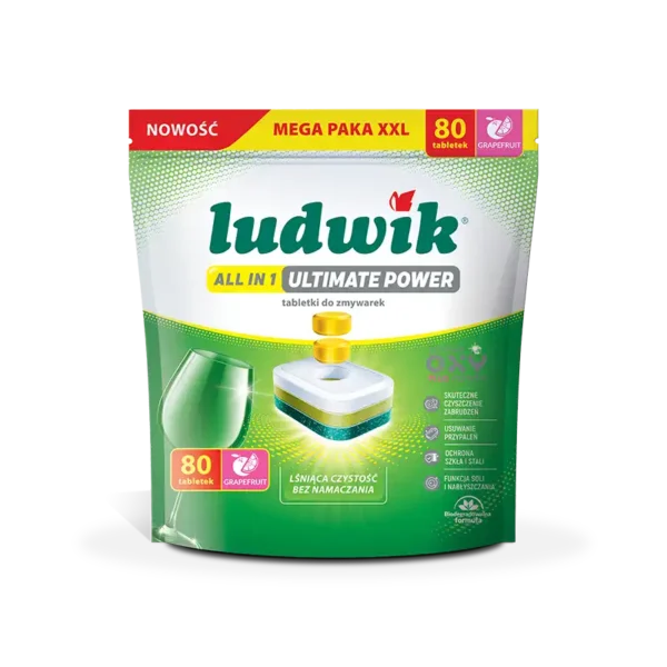 Ludwik All in 1 Ultimate Power tabletki do zmywarek 80 szt. Grapefruit
