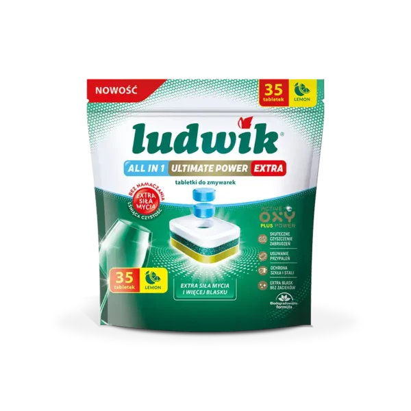 Ludwik All in 1 Ultimate Power Extra tabletki do zmywarek 35 szt. Lemon