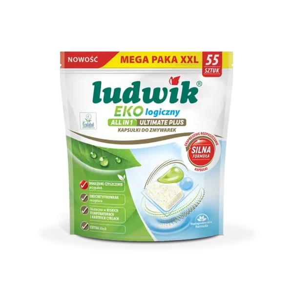 Ludwik Ekologiczny All in 1 Ultimate Plus kapsułki do zmywarek 55 szt.