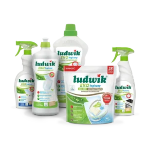 Zestaw uniwersalny Ludwik Ekologiczny (pianki: do łazienki, do kuchni, kapsułki do zmywarki, płyn uniwersalny, płyn do mycia naczyń)