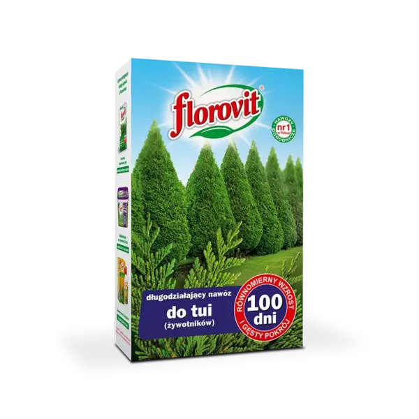 Florovit Nawóz długodziałający do tui (żywotników) – 100 dni, karton 1 kg