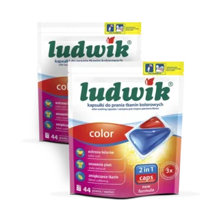 Ludwik kapsułki do prania kolorowego x2 w zestawie