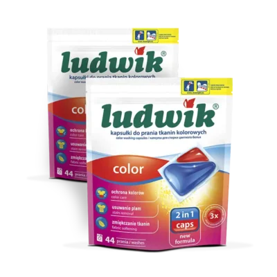 Ludwik kapsułki do prania kolorowego x2 w zestawie